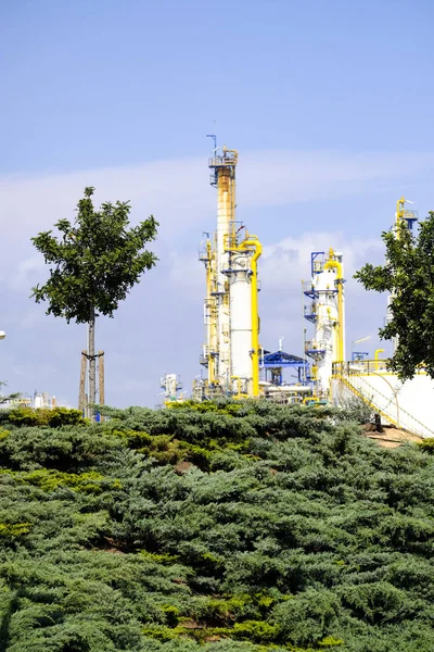 Reforestation Surroundings Petrochemical Complex Europe — Stock Photo, Image