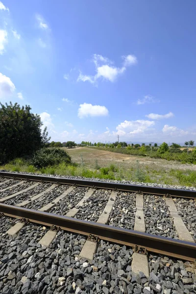 Train Tracks Industrial Area Province Tarragona Catalonia Spain — Stock Photo, Image