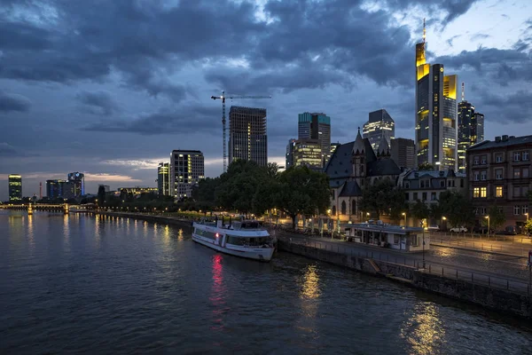 Frankfurt Germany August 2017 Center City Place Skyscraper Headquarters Large — Stock Photo, Image