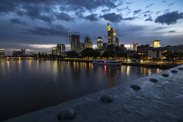 Frankfurt Germany August 2017 Center City Place Skyscraper Headquarters Large — Stock Photo, Image