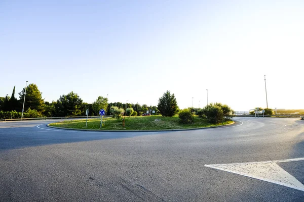 Roundabout Entrance Motorway Sant Cugat Del Valles Province Barcelona Catalonia — Stock Photo, Image