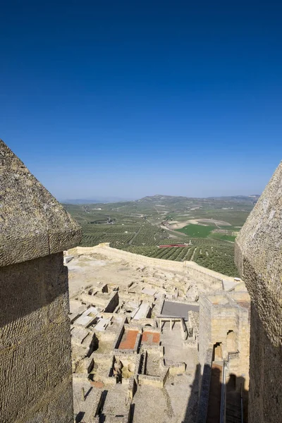 Vue Panoramique Aérienne Ville Alcala Real Depuis Forteresse Château Mota — Photo