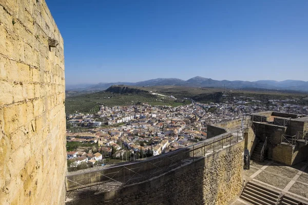 Vue Panoramique Aérienne Ville Alcala Real Depuis Forteresse Château Mota — Photo