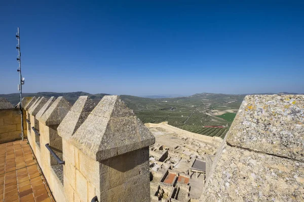 Vue Panoramique Aérienne Ville Alcala Real Depuis Forteresse Château Mota — Photo