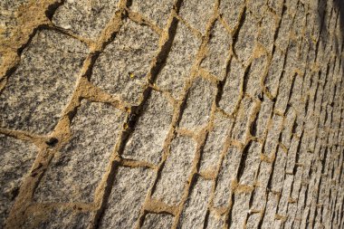 çizgileri ve desen bir İspanyol şehri kaldırımda soyut detay