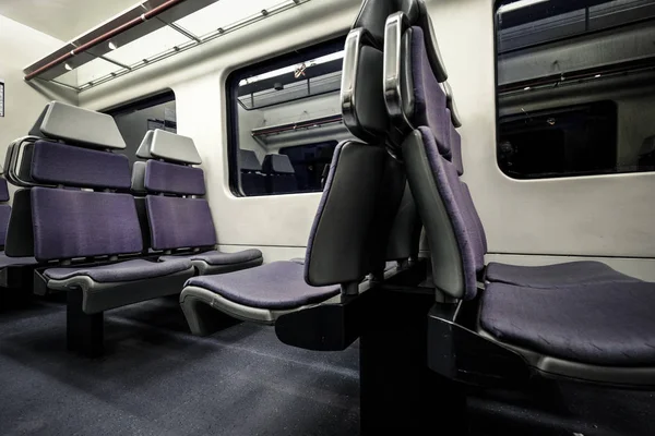 Interior Empty Passenger Train — Stock Photo, Image