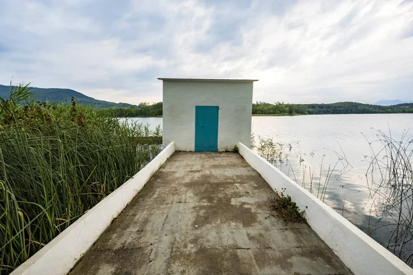 Landscape Lake Banolas Banyoles Catalan Language Province Gerona Autonomous Community — Stock Photo, Image