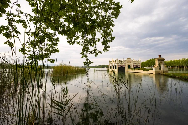 Landscape Lake Banolas Banyoles Catalan Language Province Gerona Autonomous Community — Stock Photo, Image