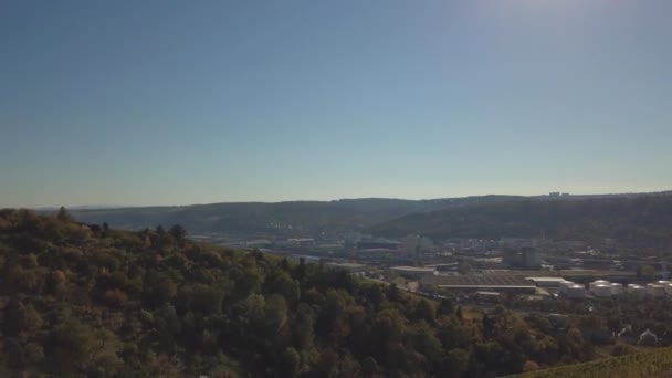 Rivier de Neckar in de omgeving van Stuttgart — Stockvideo