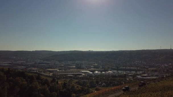 Rivier de Neckar in de omgeving van Stuttgart — Stockvideo