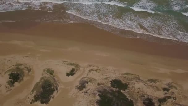 Ondas e uma dramática praia intocada na África do Sul — Vídeo de Stock