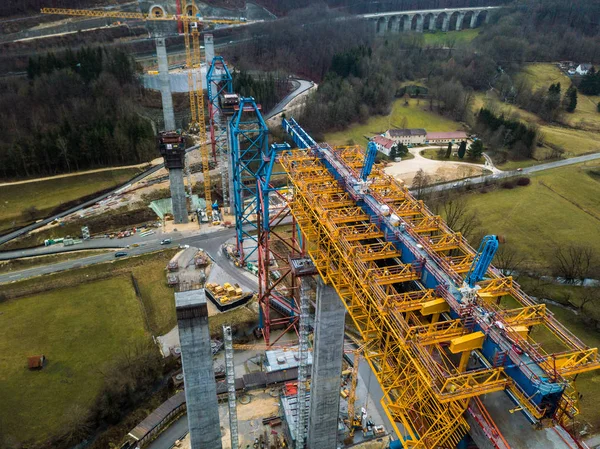 Construction d'un nouveau pont ferroviaire - Stuttgart 21, Aichelberg — Photo