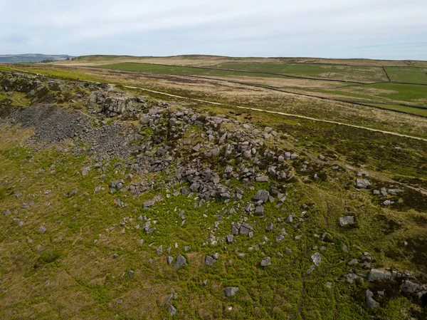 Vista aerea su Curbar Edge — Foto Stock