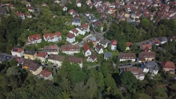 Luftaufnahme der südlichen Stadtteile von Stuttgart — Stockvideo