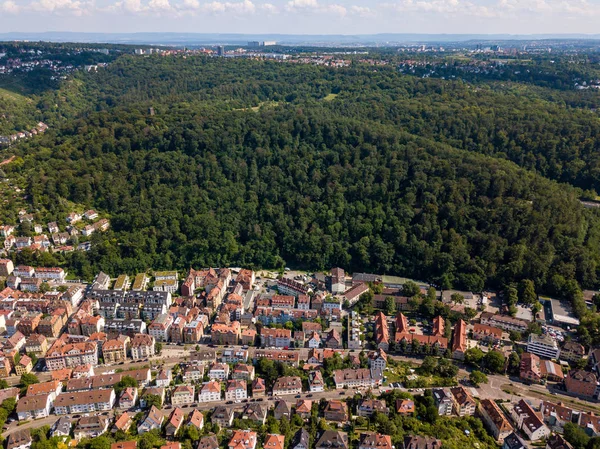 Aerial view of the southern parts of Stuttgart — Stock Photo, Image