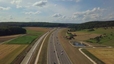 Swabian alp otoyol A8 hava görünümü