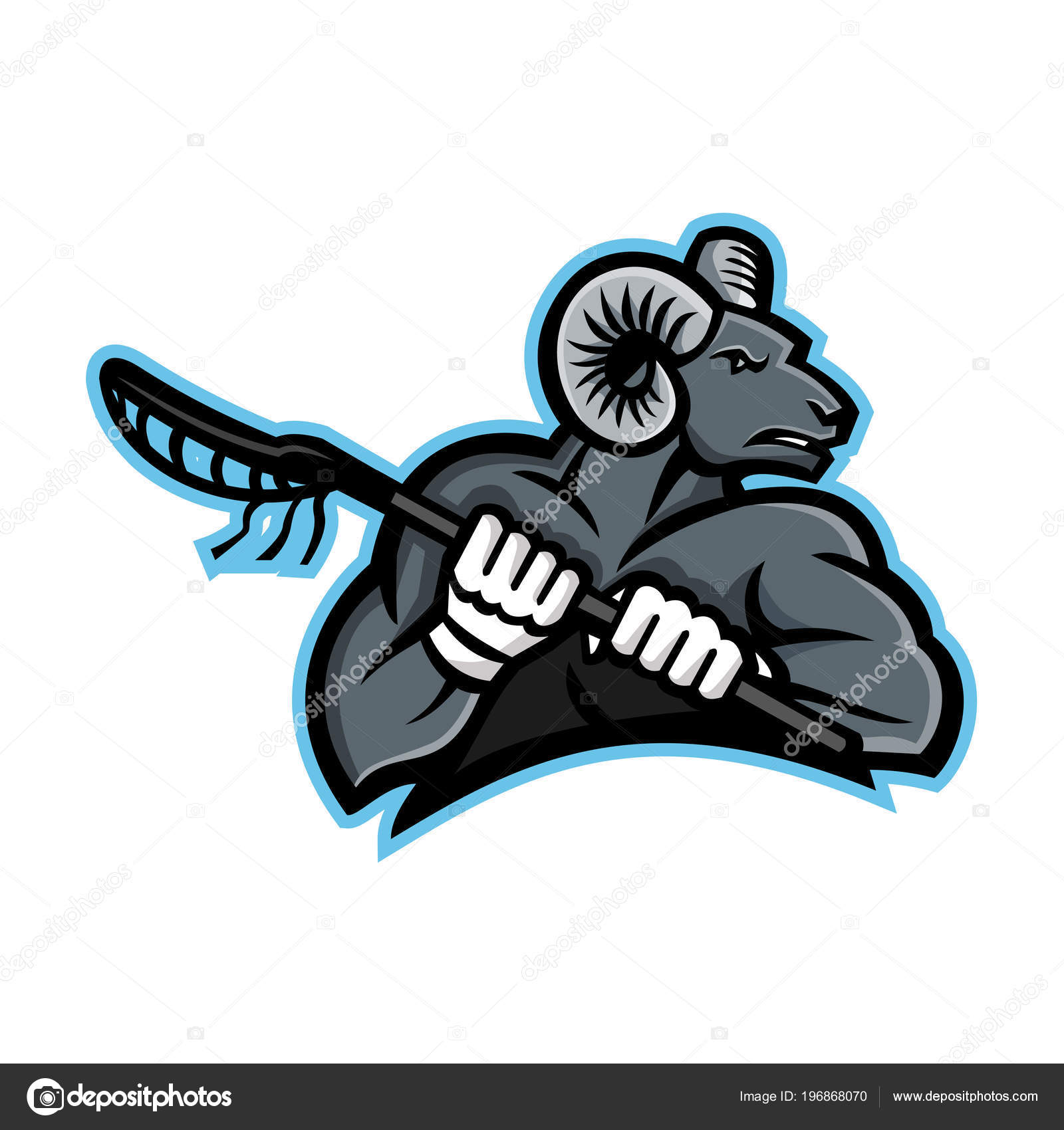 Mascot Icon Illustration Bighorn Ram Mountain Goat Sheep Holding Lacrosse  Stock Vector by ©patrimonio 196868070, image size:1600x1700