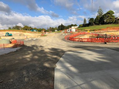 Auckland, yeni ticari ve konut altyapı veya Cuma, 16 Ocak 2018, Auckland, Yeni Zelanda'alınan bina Jan.16 - inşaat alanı