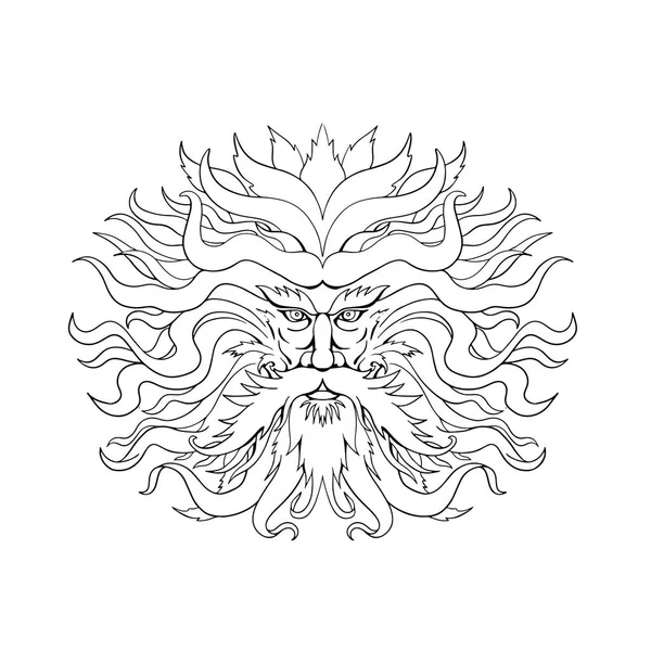 Dibujo Ilustración Estilo Boceto Helios Dios Personificación Del Sol Mitología — Archivo Imágenes Vectoriales