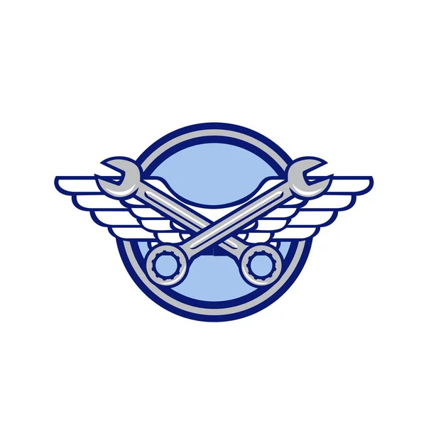 Alas cruzadas de la Fuerza Aérea Spanner Icono — Archivo Imágenes Vectoriales