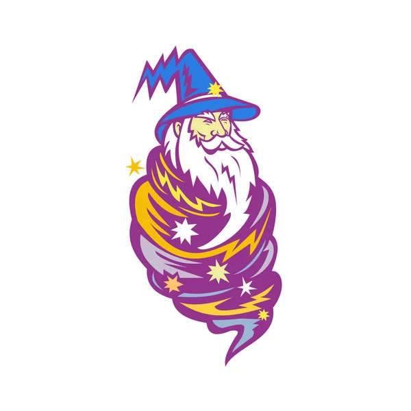 Wizard Tornado Mascot — Stock Vector