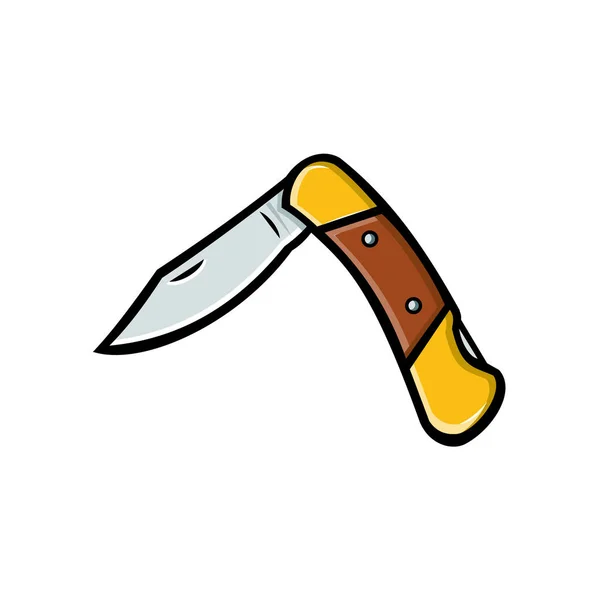 Cuchillo de bolsillo Retro — Vector de stock