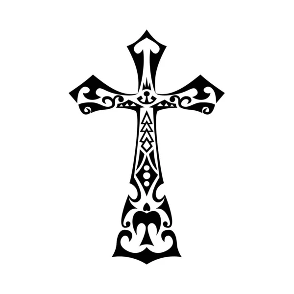 Tatouage tribal Croix polynésienne — Image vectorielle