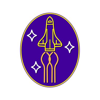 Uzay Mekiği Seyir Mono Line Oval