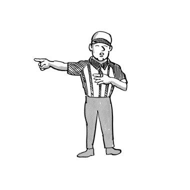 Amerikan Futbolu Resmi Karikatür Siyah Beyaz