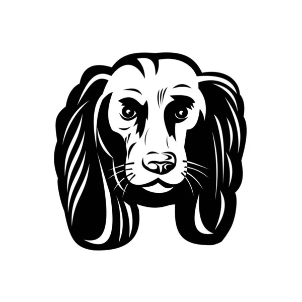 Mascot Illustration Head Sad Cocker Spaniel Dog Breed Spaniel Dog — Stock Vector