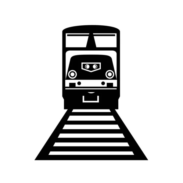 Illustration Dieseltog Jernbanelokomotiv Hvor Den Primære Motor Dieselmotor Jernbanespor Set – Stock-vektor