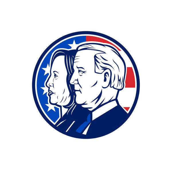 Aug 2020 Auckland New Zealand Illustration Amerikansk President Och Vicepresident — Stock vektor