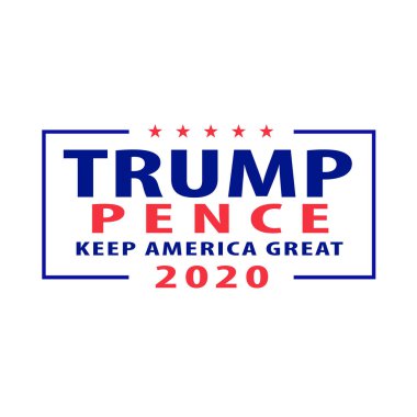 Trump Pence 2020 Amerika 'yı Büyük Amerikan Başkanlık Seçimi Metni Tutun