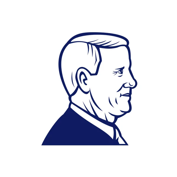 2020年8月18日 Auckland New Zealand Illustration American Vice President Mike Pence — 图库矢量图片