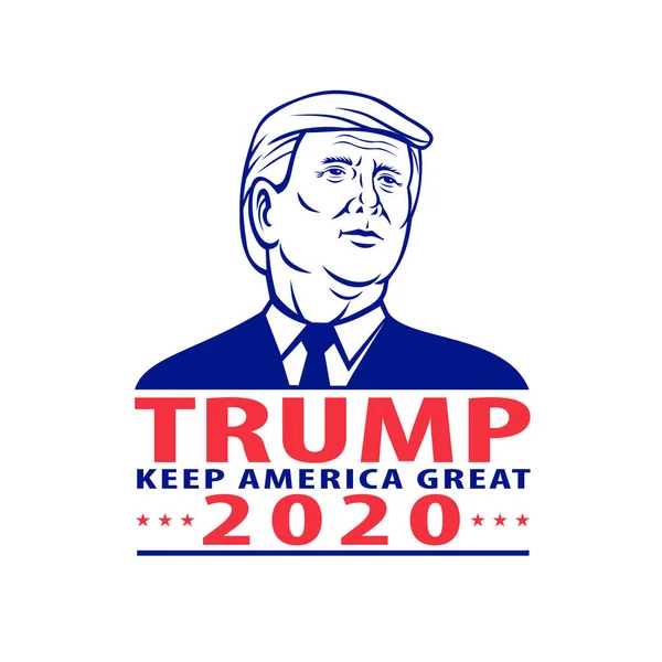 Agustus 2020 Auckland New Zealand Ilustrasi Presiden Amerika Serikat Dan - Stok Vektor