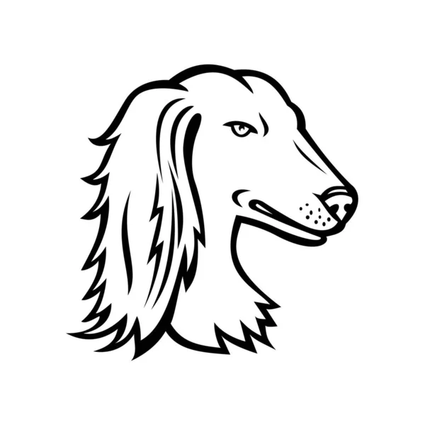 Mascotte Pictogram Illustratie Van Het Hoofd Van Een Saluki Ook — Stockvector