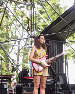 26 Mayıs 2018 - Milan, İtalya: şarkıcı Mi AMI Festivali 2018 Milano Mesa'da