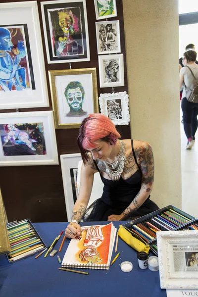 2018, 17 Haziran - Casale Monferrato, İtalya: olay Casale çizgi roman ve oyun 2018 Casale kale çalışma çekmeceler