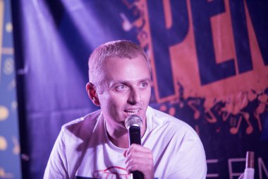 12 Eylül 2018 - San Salvatore Monferrato, İtalya: Rapçi Ghemon ücretsiz olay Pem! San Salvatore Monferrato, İtalya