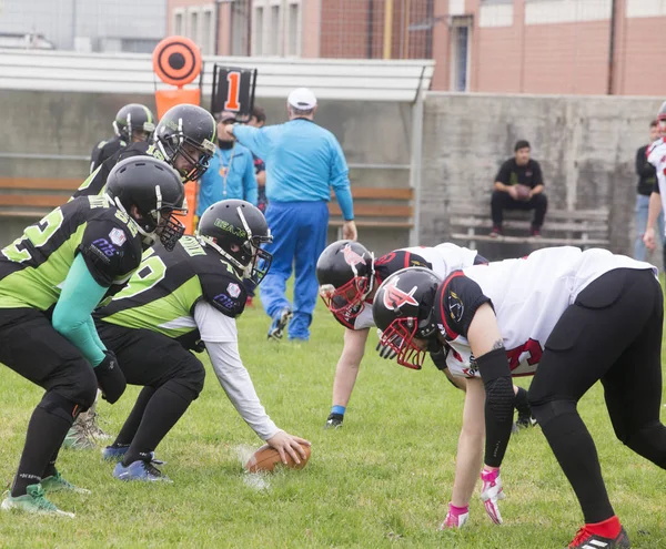 Novembro 2018 Alessandria Itália Para Italiana League American Football Imagem — Fotografia de Stock