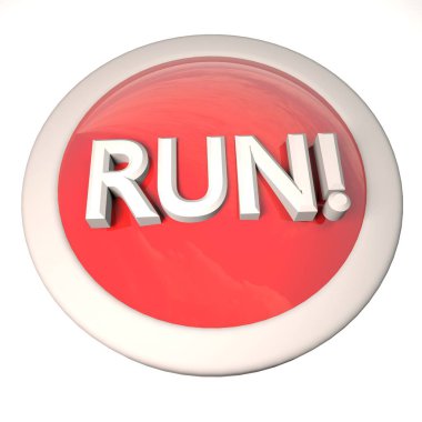 Beyaz arka plan üzerinde 3d iptal düğmesini çalıştırın