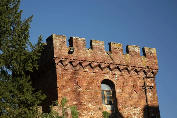 Renesanční italský hrad, detail — Stock fotografie