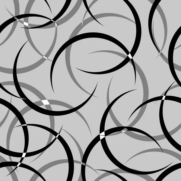 Seamless Abstract Pattern Swirl Uncolored Lines — Stock Vector
