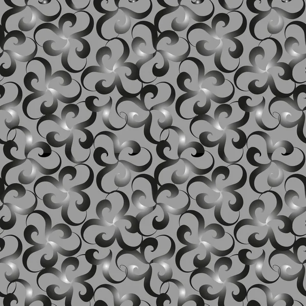 Patrón Ornamento Blanco Negro Sin Costuras — Vector de stock