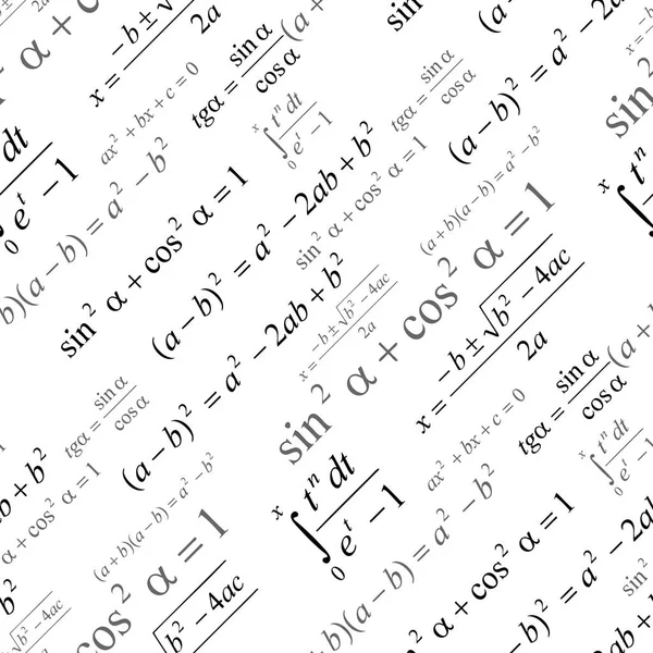 Bezproblemowo Wektor Tapeta Matematyka Białym Ilustracja Stockowa