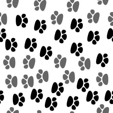 Sorunsuz ayak izi desen. Tutamaçlarından öğeleri üzerinde beyaz