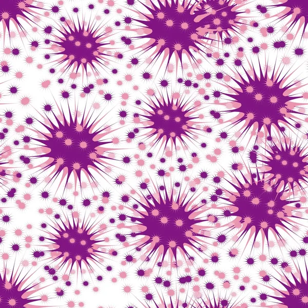 Pissenlit Art Sans Couture Motif Violet — Image vectorielle