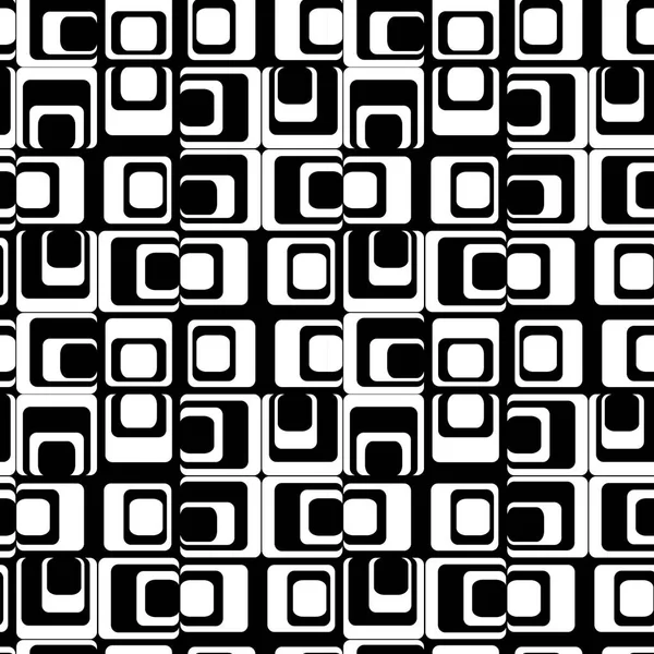 Fond Rectangles Sans Couture Noir Blanc Rétro — Image vectorielle