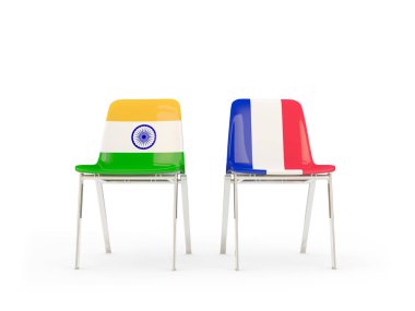 Türkiye ve Fransa Bayraklı iki sandalye