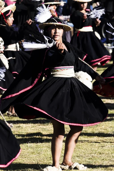 Cusco Peru June 2015 Women Dressed Traditional Inca Costumes Inti — Stock Photo, Image